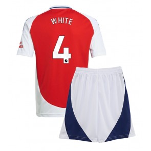 Billiga Arsenal Ben White #4 Hemmatröja Barn 2024-25 Kortärmad (+ Korta byxor)